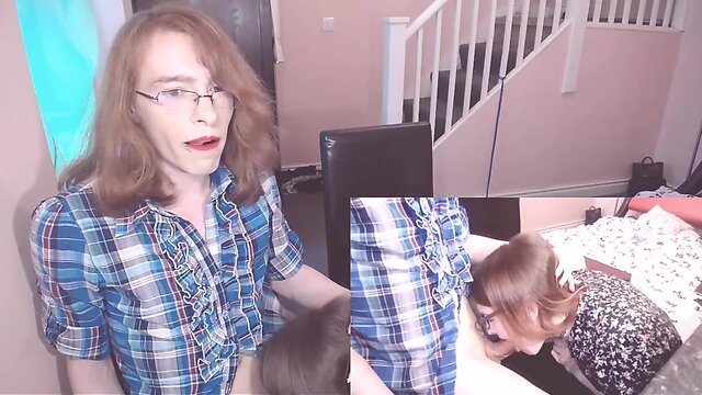 Transgender Blowjob Webcam Show - Robyn and Amelia Greene