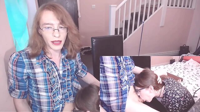 Transgender Blowjob Webcam Show - Robyn and Amelia Greene