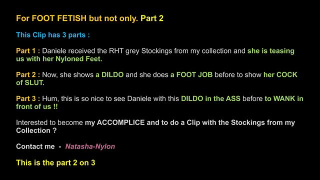 Part 2: Daniela with my Stockings shows a DILDO and her COCK