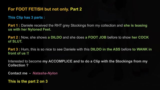 Part 2: Daniela with my Stockings shows a DILDO and her COCK