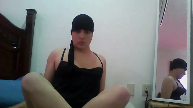 18 years old Sissy Boy crossdresser on lingerie