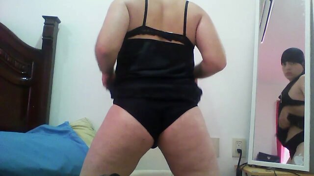 18 years old Sissy Boy crossdresser on lingerie
