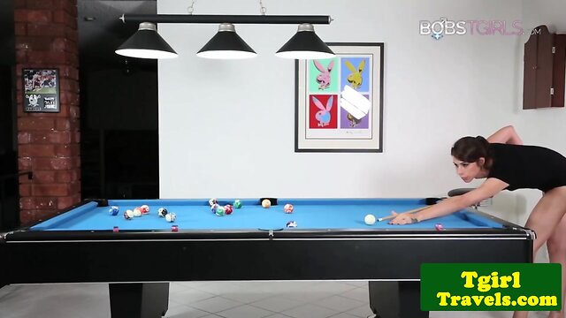 Tattooed tgirl toyed with sex machine