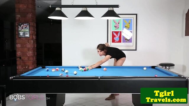 Tattooed tgirl toyed with sex machine