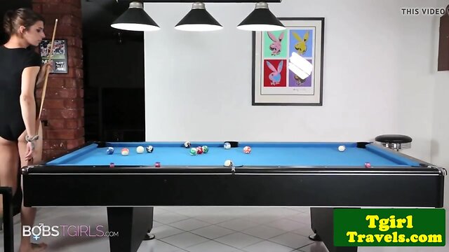 Tattooed tgirl toyed with sex machine