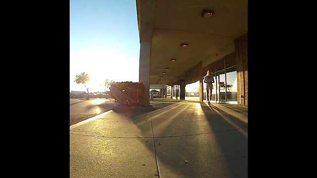 Sunset Stroll: Smoking Slut`s Local Streets