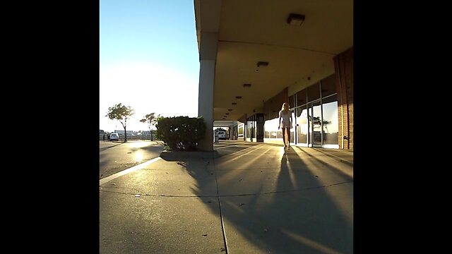 Sunset Stroll: Smoking Slut`s Local Streets