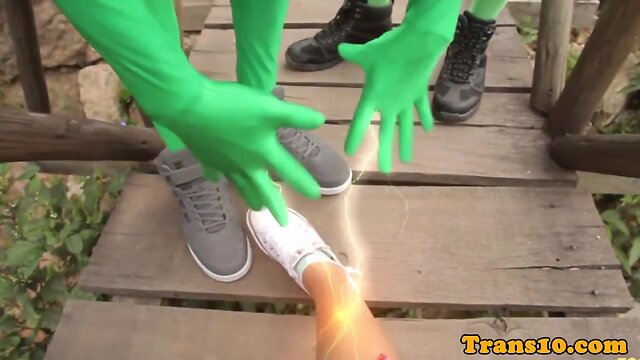 Petite latina spitroasted between supereheros