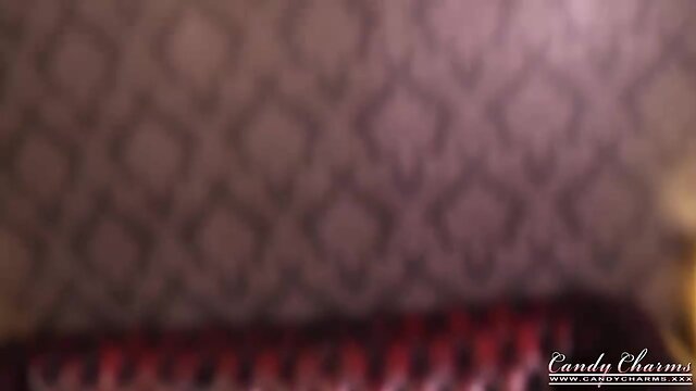 College Girl Candy Charms Strips and Dildo Fucks Pussy In Fr