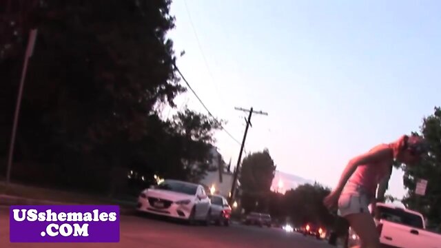 Smalltitted trans trap doggystyled after bj