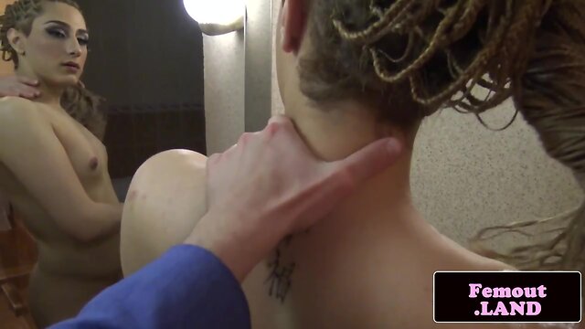 Smalltitted amateur femboy filmed wanking off