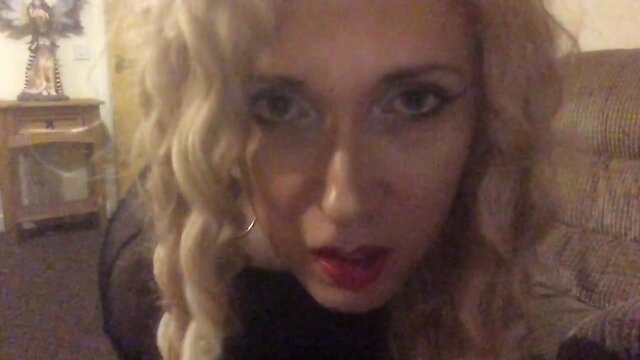 Crossdresser sweet sofa tease