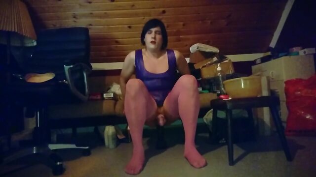 black dildo in my ass, and my latex dress on1.mp4