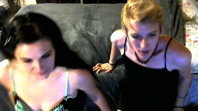Femboy fucks emo girl on cam