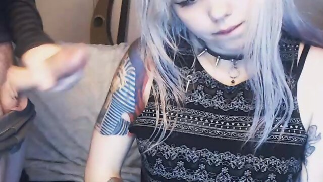 Charming Blonde Chick Slurps Tranny Cock