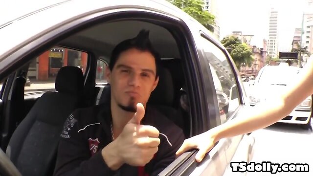 Brazilian she-male loves assfucking