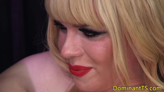 Male subs share transgenders cock before anal