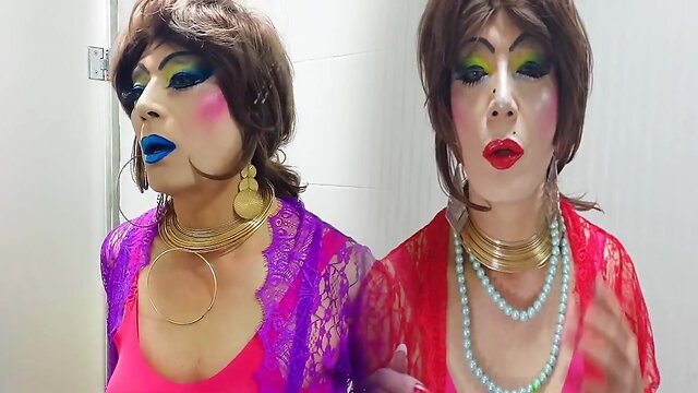 Sissy  niclo  sexy makeup smoking