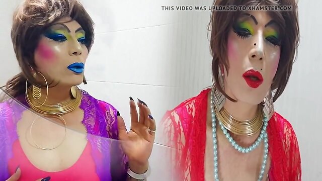 Sissy  niclo  sexy makeup smoking