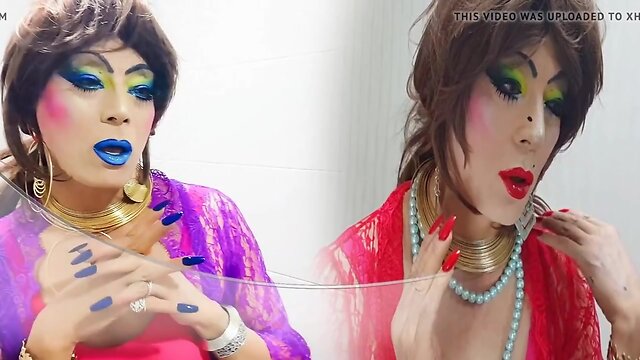 Sissy  niclo  sexy makeup smoking