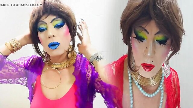 Sissy  niclo  sexy makeup smoking