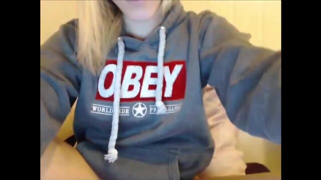 Thirsty young Blonde Shemale Webcam Masturbation.mp4