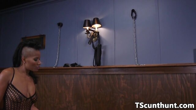 Interracial TS dominated by fantasy babe