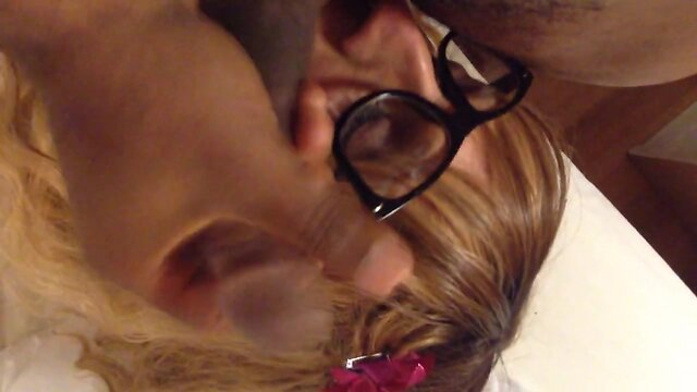 CD Tonya gets throated, foot fucked and facialized in POV