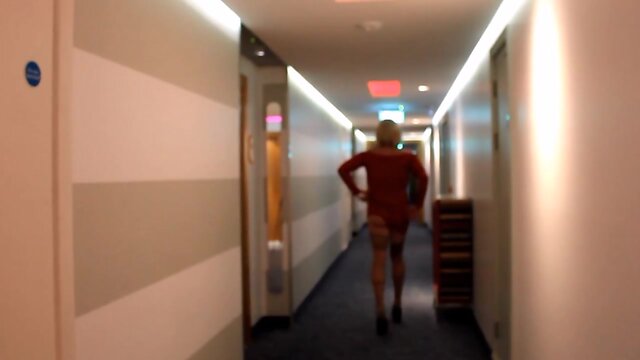 Hotel Hallway Sissy Stroll continues . . .