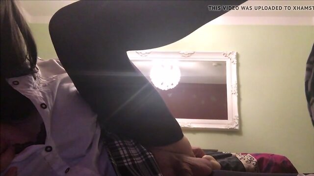 German TS Mareike playing and cumming with limp cock-clitty