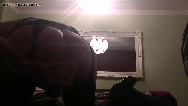 German TS Mareike playing and cumming with limp cock-clitty