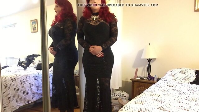 Deanna CD doll in long black dress