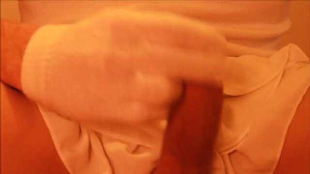 crossdresser wank in white dress