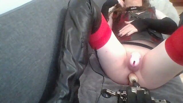 sissy cosplay dildo machine