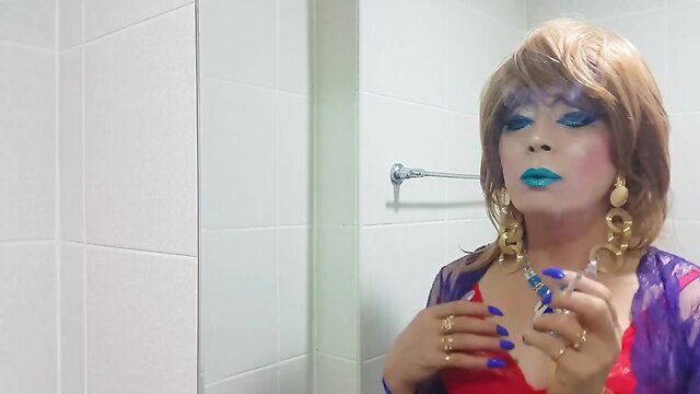 Blue Lipstick Smoking