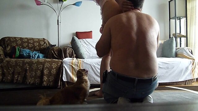 Maggy with Robert on hidden cam