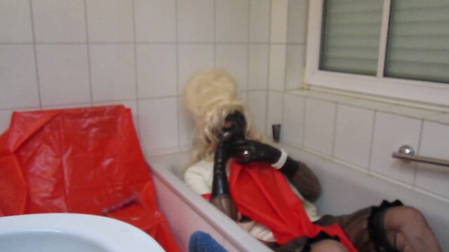 Soaking Up the Sensation: High Heels & Latex in the Shower