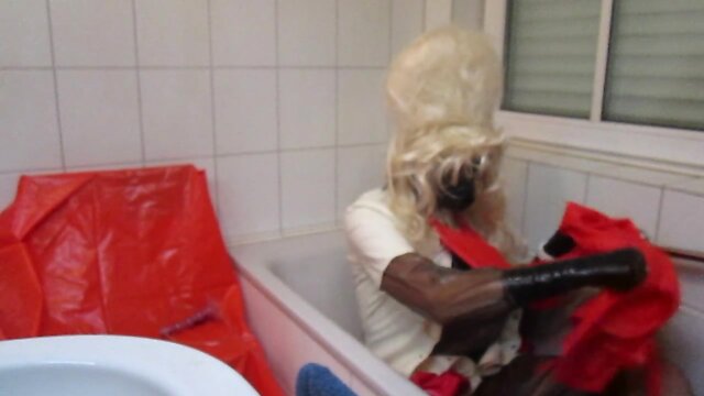 Soaking Up the Sensation: High Heels & Latex in the Shower