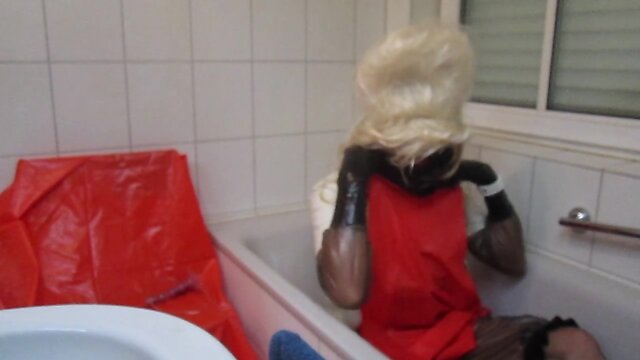 Soaking Up the Sensation: High Heels & Latex in the Shower