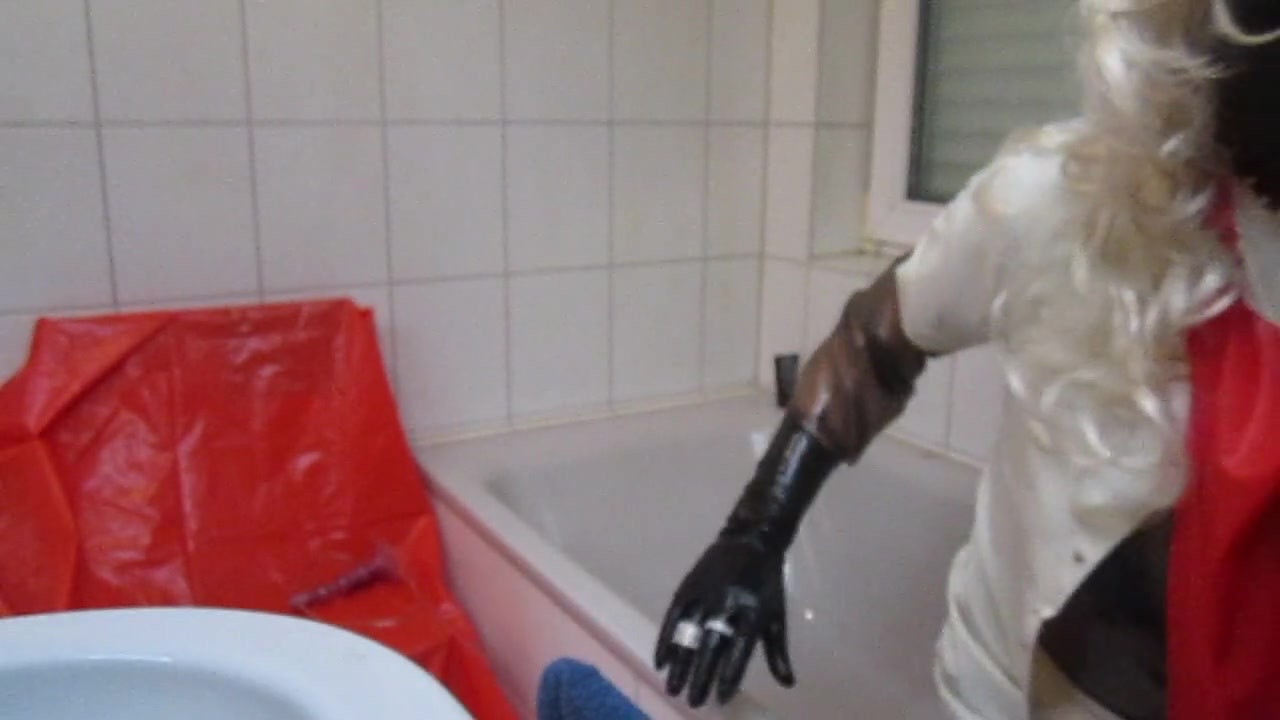 Soaking Up the Sensation: High Heels & Latex in the Shower