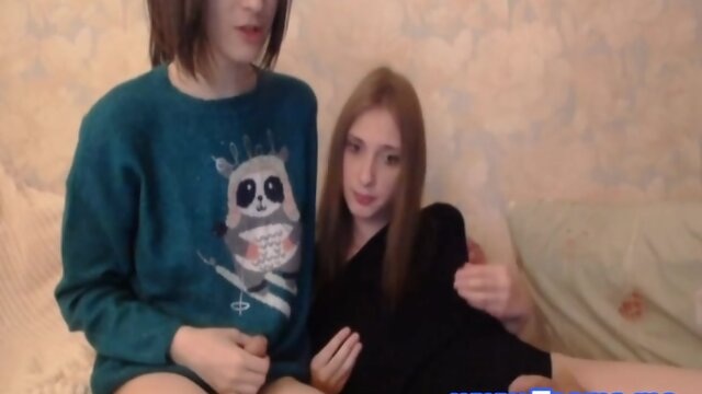 Cute Teen Trannies Giving a Hand