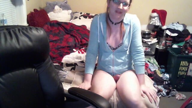 Amateur Trans Solo: Baby Booty Masturbation with Sex Toy!