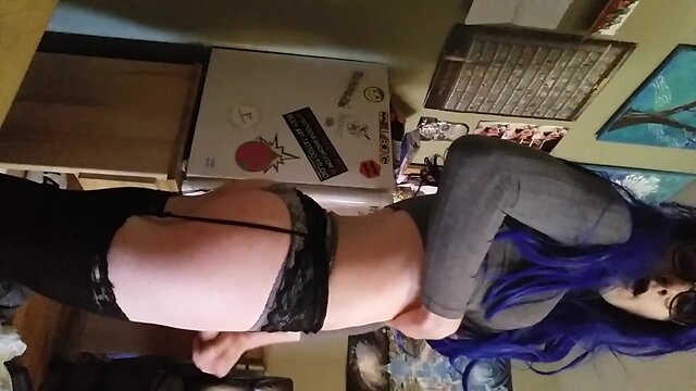 Pretty Trans Chick Blows Her Load