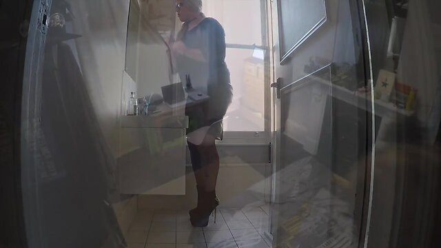 Crossdresser Secretary gets Blackmailed