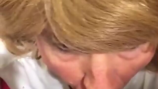 Elderly lady swallows my cum