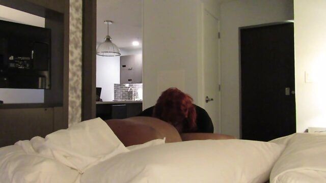 crossdresser gets hard BBC ATM