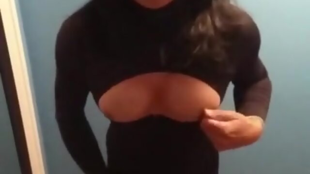 sexy stephanie sissy cumming in ebony dress