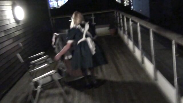 A Mistress` Training: Crossdresser Maid in Stockings