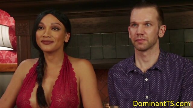 Transgender babe anal fucks straight guy