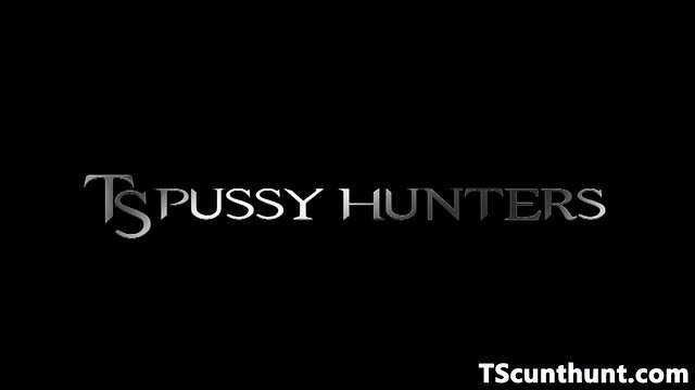 Tattooed She-Male Pussyfucks Bonded Babe in Lingerie and Big Tits!